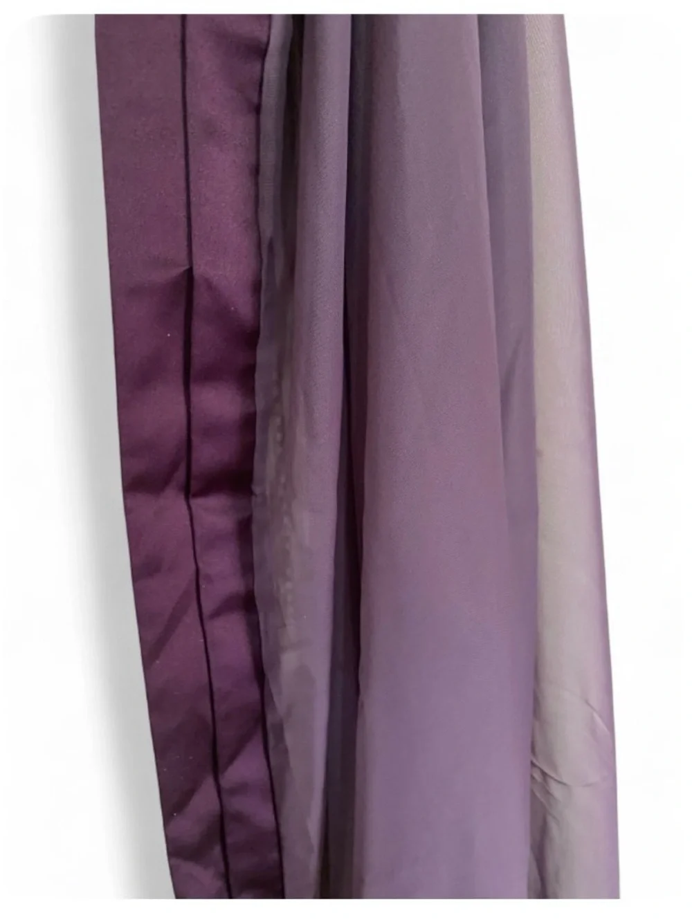 Eggplant Purple Sheer Window Scarf Valance 57x216 Satin Edge Curtain Panel